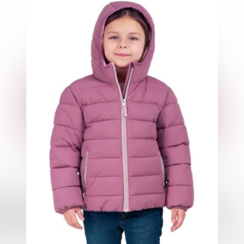 Gerry Kids' Jersey Lined Bubble Jacket- Purple(Plum)